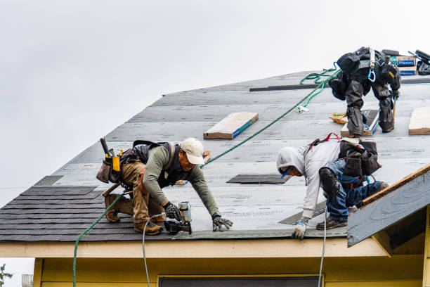 Professional Storm Damage Roof Repair technician working in Brookside, NJ